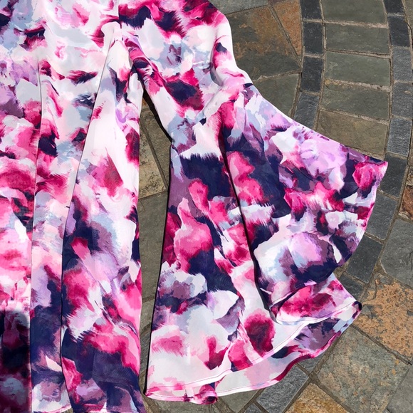 Jennifer Lopez Ruffled Sleeve Blouse M - Picture 3 of 8